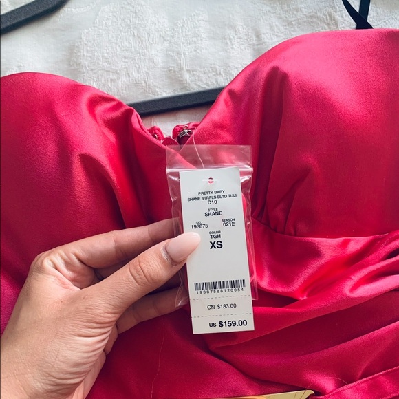 Brand new BEBE fitted satin dress (size xs) - Picture 2 of 3